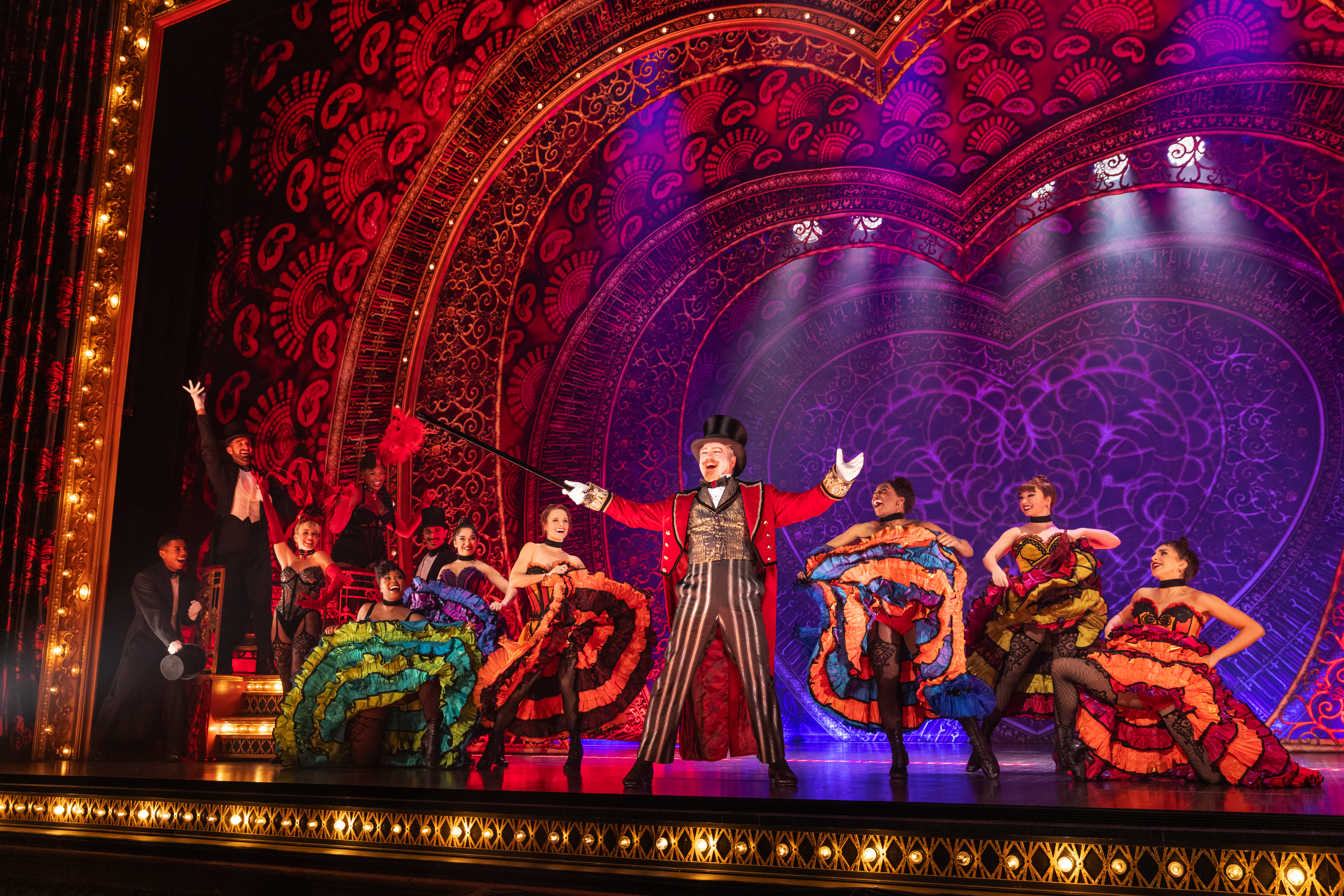 The cast of the North American tour of Moulin Rouge! The Musical. Photo by Matthew Murphy for MurphyMade.