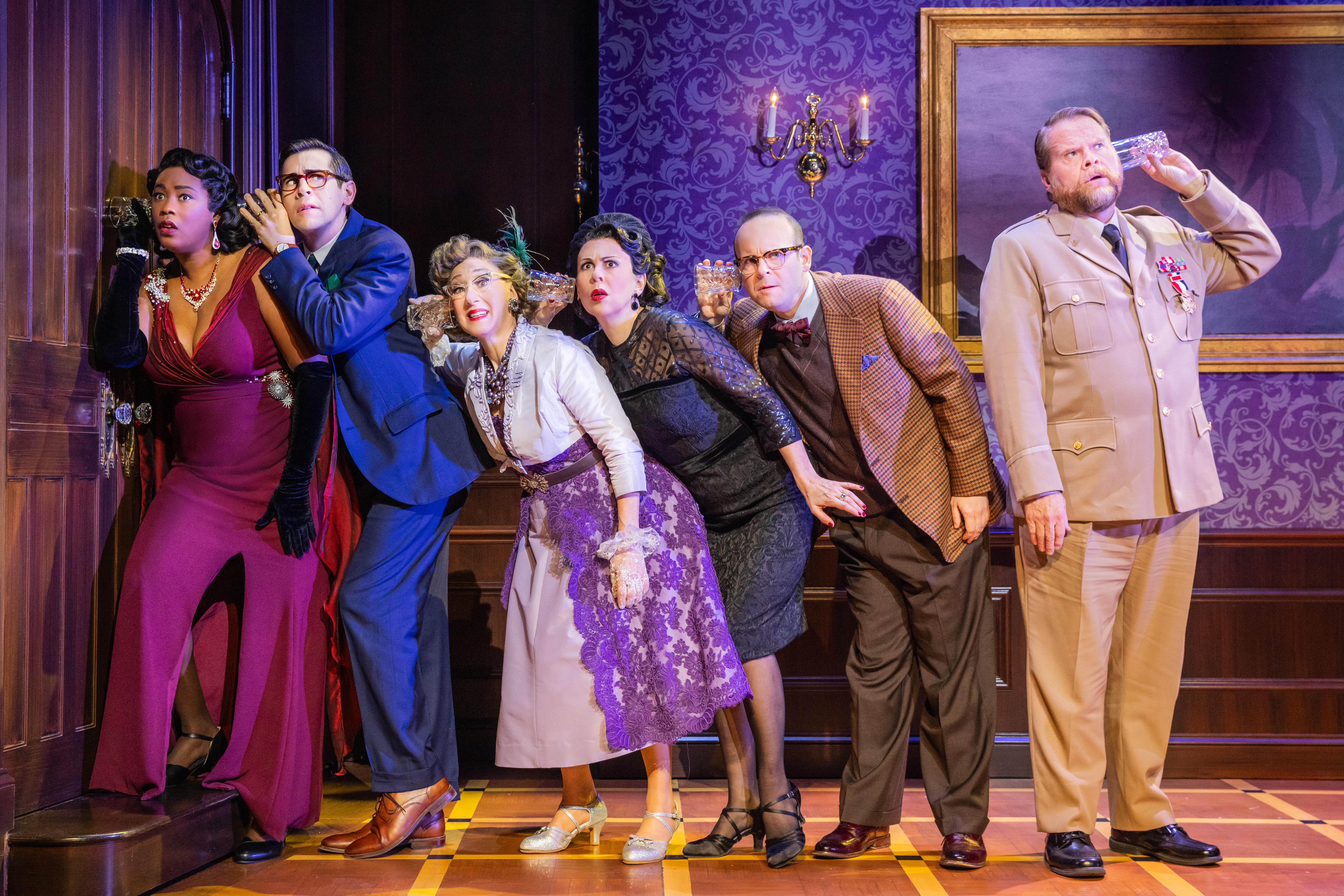 The Company of the North American tour of CLUE. Photo by Evan Zimmerman for MurphyMade.